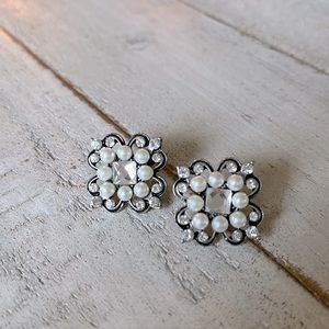 Silver and Pearl Earrings